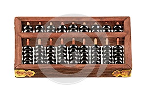 Antique Chinese Abacus isolated on a white background