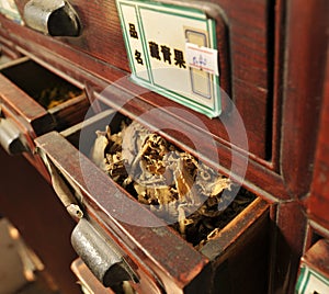Antique Chinese medicine chest