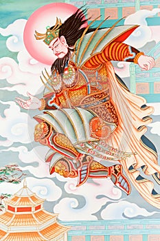 Antique Chinese mural.