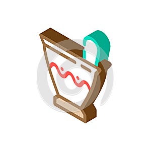 antique clay crockery isometric icon vector illustration