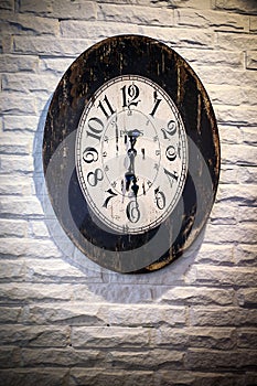Antique clock on a building.