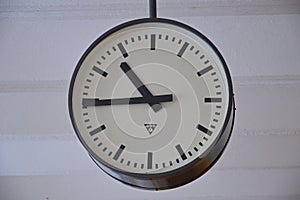 Antique clock with a circular dial