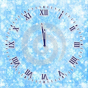 Antique clock face on the abstract background