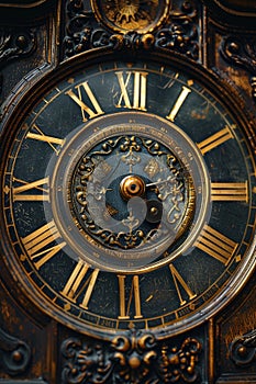 Antique clock face
