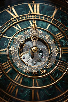 Antique clock face