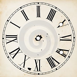 Antique clock face