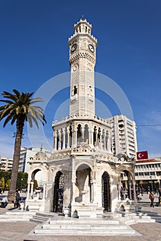 Antique clock tower from Izmir