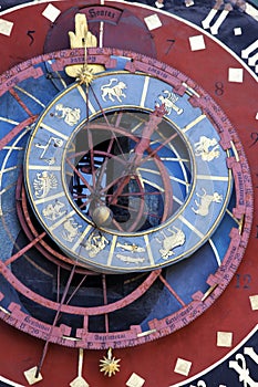 Antique clock tower - Zytglogge in Bern