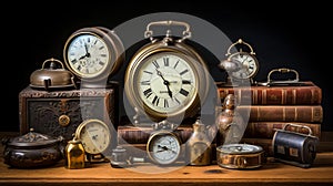 antique clocks, books and collectables