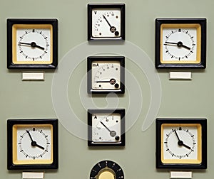 Antique clocks on wall