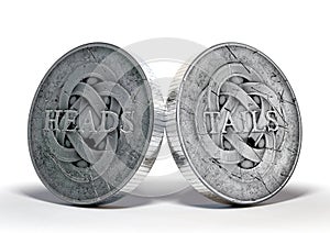 Antique Coins Heads And Tails photo