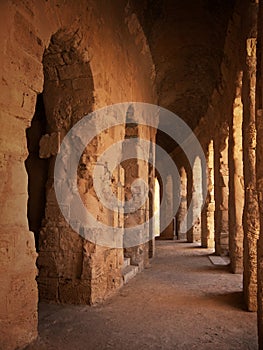 Antique coliseum hallway