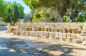 The antique column capitals, Carthage, Tunisia