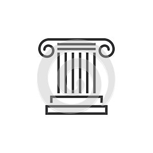 Antique Column line icon, pillar outline vector logo, linear pic