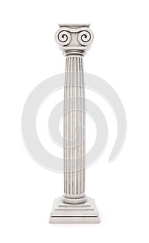 Antique column stock illustration isolated on white background.