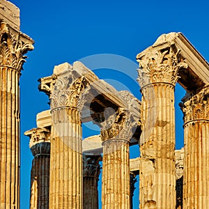 Antique columns with capitals