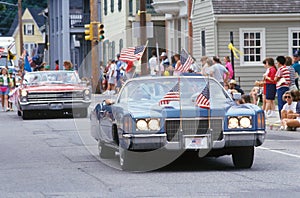 Antique Convertibles in July 4th Parade, Centreville, Maryland