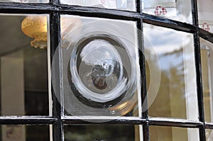 Antique Crown Glass Bakery Window