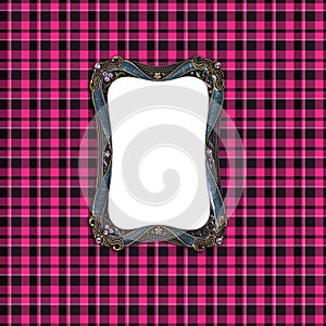 Antique Curve frame on fabric