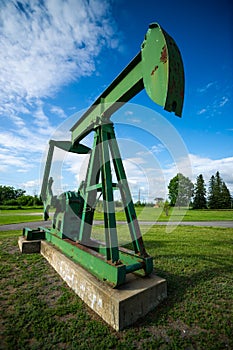 Antique, Decomissioned Oil Pumpjack on Display