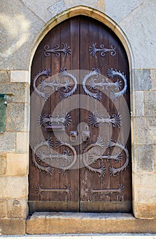 Antique decorated door