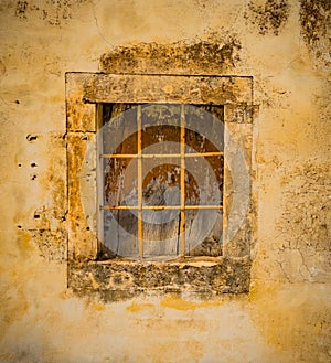 Antique, decorative window in Scicli, Sicily