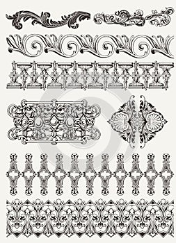 Antique design elements and page decoration