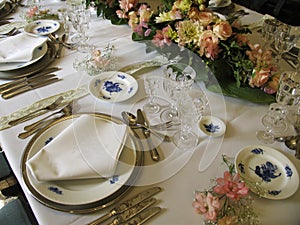 Antique dinner table photo