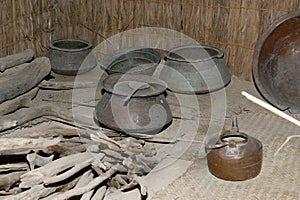 Antique dishes Bedouin, Dubai museum, United Arab Emirates,UAE