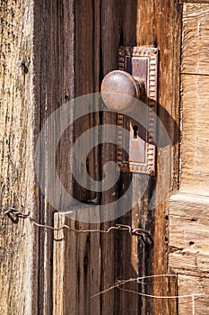 Antique Door Handle on Old Building