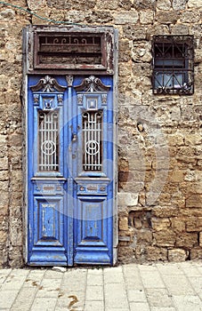 Antique door in Jaffa. Israel