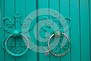 Antique door rings