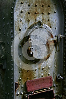 Antique door to boiler