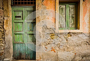 Antique doorway in Castiglione di Sicilia, in Sicily