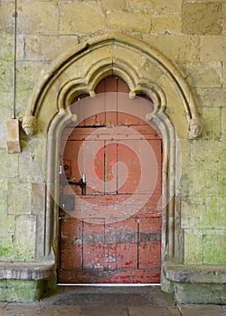 Antique Dull Red Door