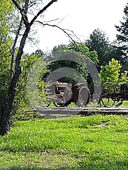 Antique farm equipment