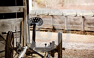 Antique farm machinery