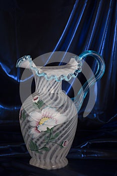 Antique Fenton Art Glass pitcher photo