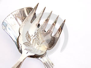 Antique Fork and Antique Spoon
