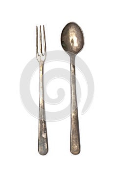 Antique Fork and Spoon