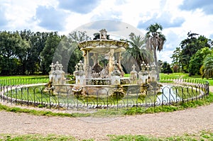 Antique fountain in Villa Doria-Pamphili in Rome
