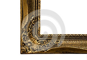 Antique frame corner detail is