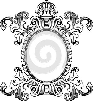 Antique Frame Engraving