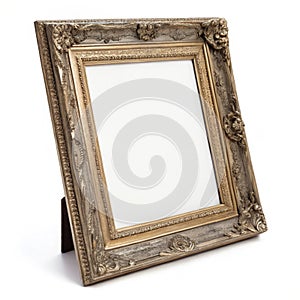 Antique frame isolated on white background photo