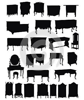 Antique Furniture Silhouettes