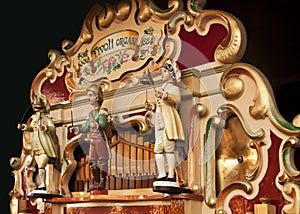 Antique german fairground organ playing
