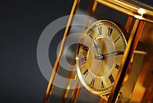 Antique gold clock