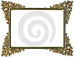 Antique gold frame w/complete work path