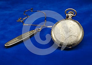 Antique Gold Pocket Watch and Fob