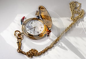 Antique gold pocket watch maintenance